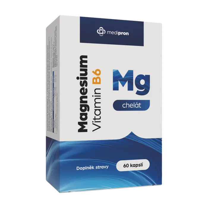 medipron Magnesium B6 chelát 60 kapslí